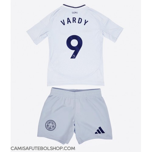 Camisa de time de futebol Leicester City Jamie Vardy #9 Replicas 3º Equipamento Infantil 2024-25 Manga Curta (+ Calças curtas)